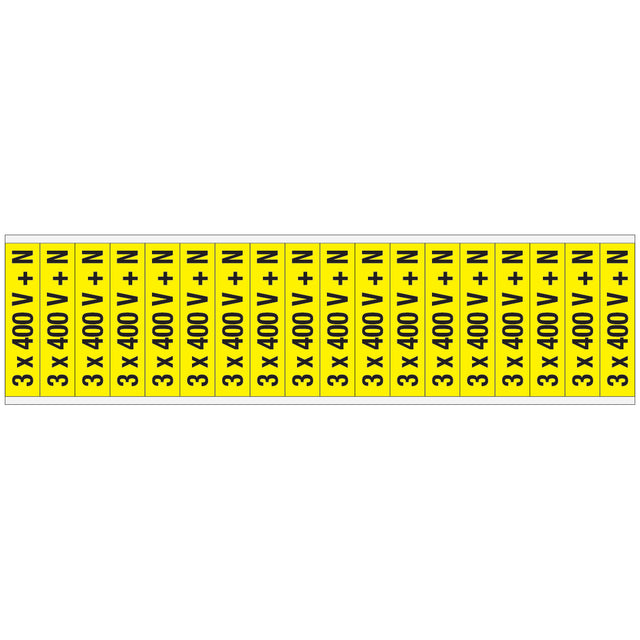 Warnschilder für die Spannungskennzeichnung - 3 x 400 V + N