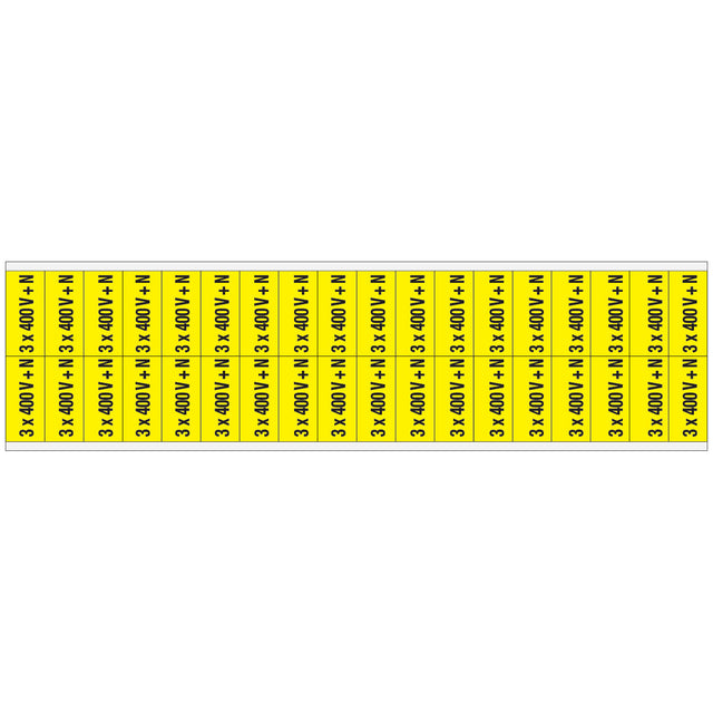 Warnschilder für die Spannungskennzeichnung - 3 x 400 V + N