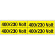 Warnschilder für die Spannungskennzeichnung - 400/230 Volt