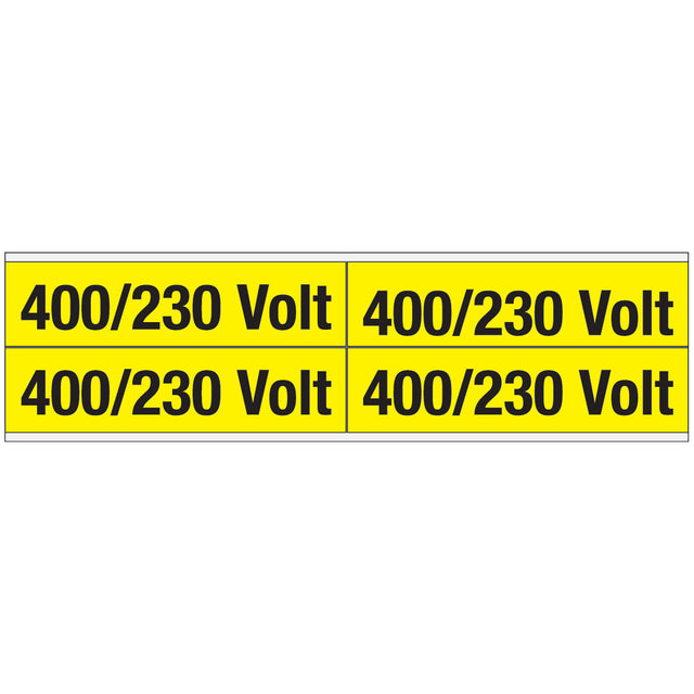 Warnschilder für die Spannungskennzeichnung - 400/230 Volt