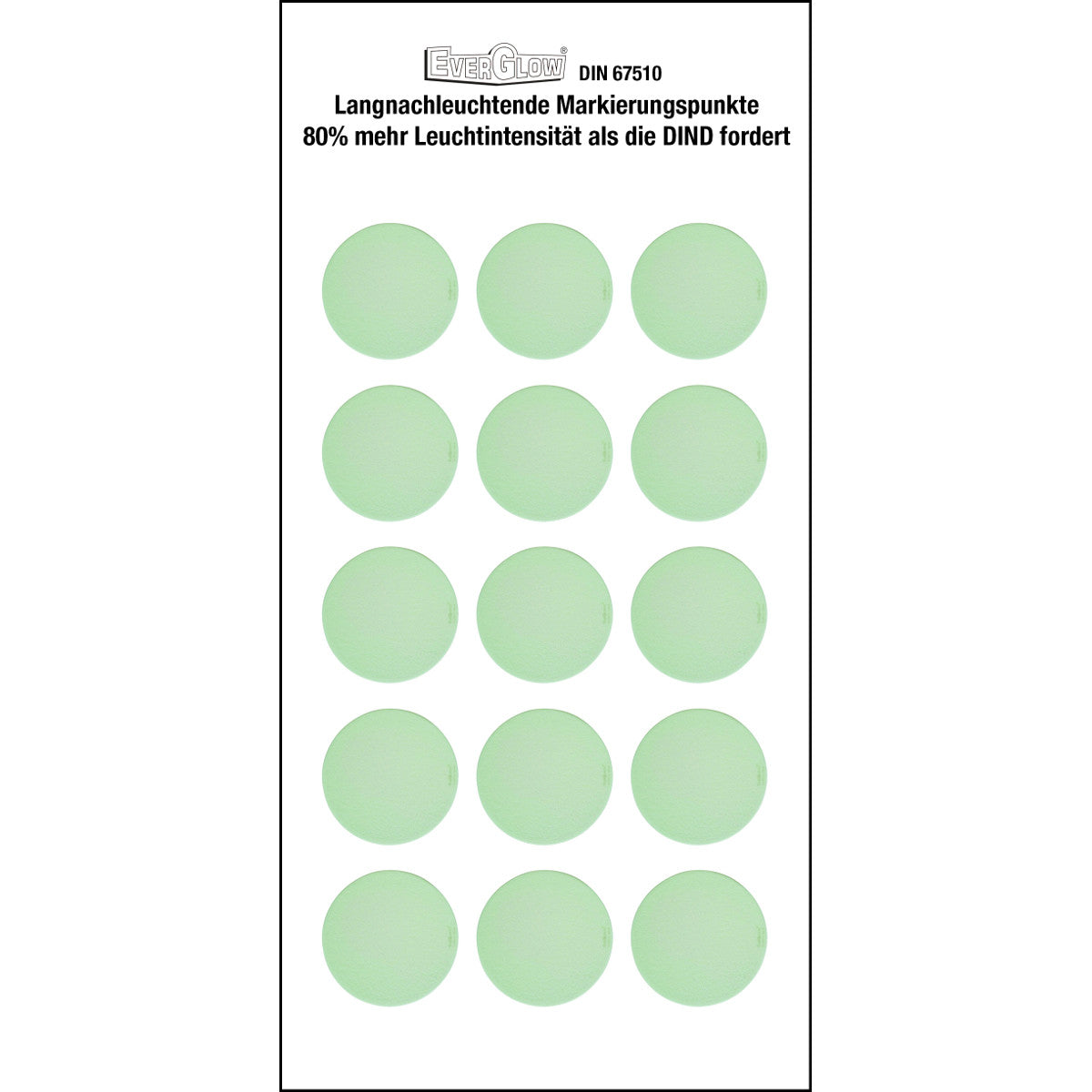 Langnachleuchtende Markierungspunkte (selbstklebend)