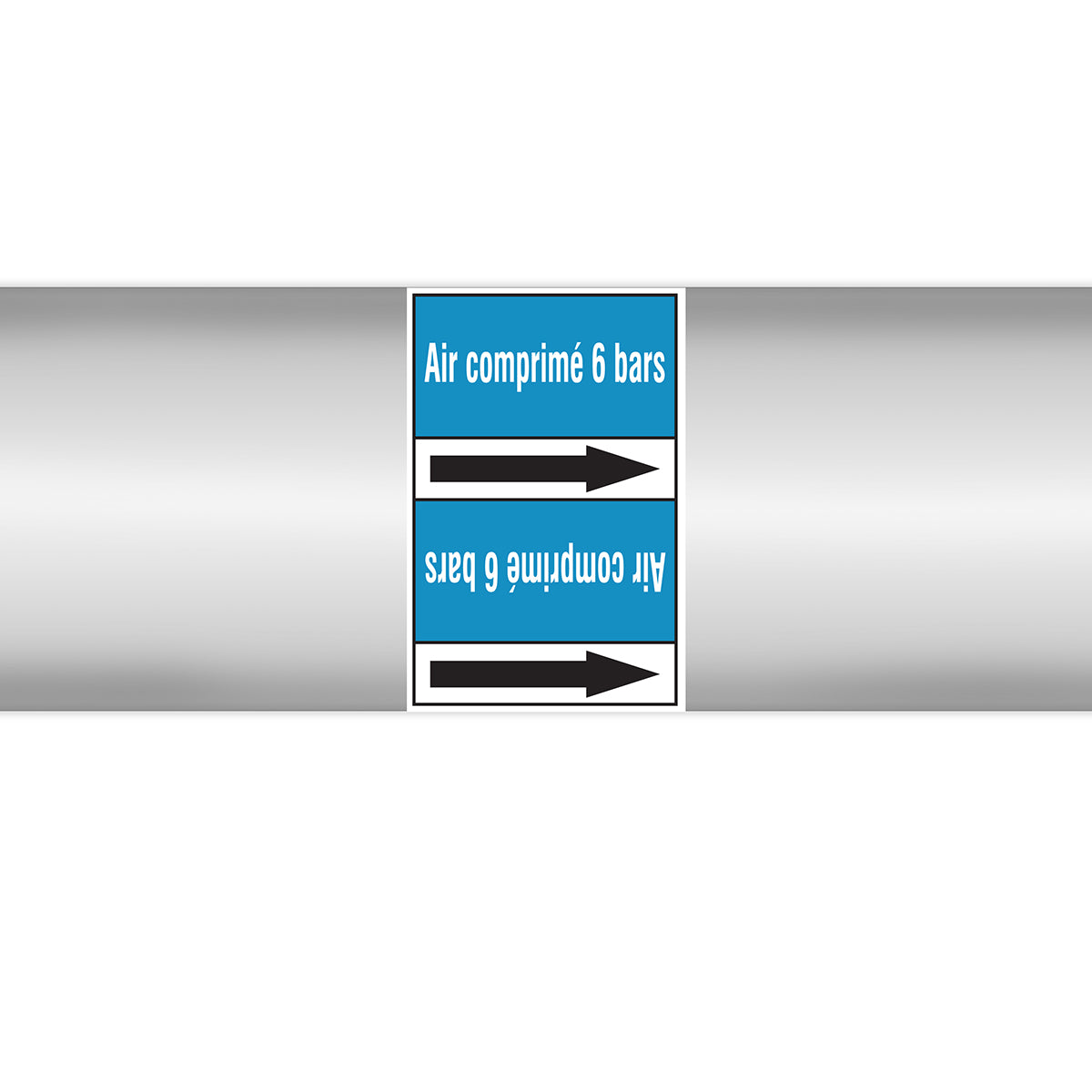 Marqueurs en rouleau continu, sans pictogramme - Air comprimé 6 bars (produit francophone)