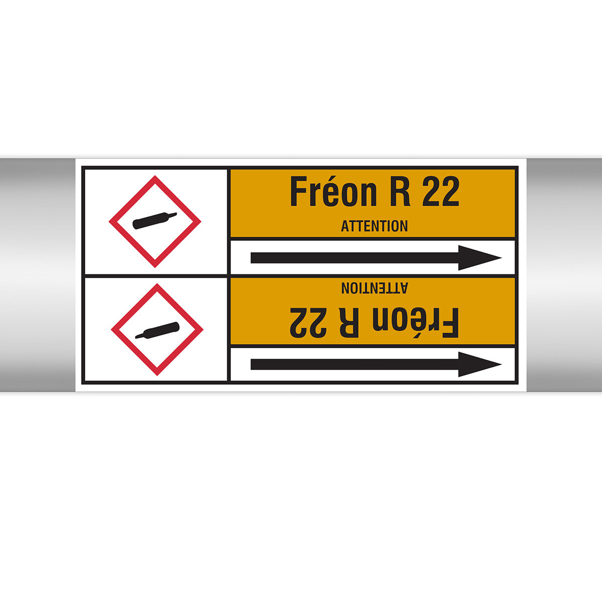 Marqueurs en rouleau continu, with pictogrammes - Fréon R 22 (product francophone)