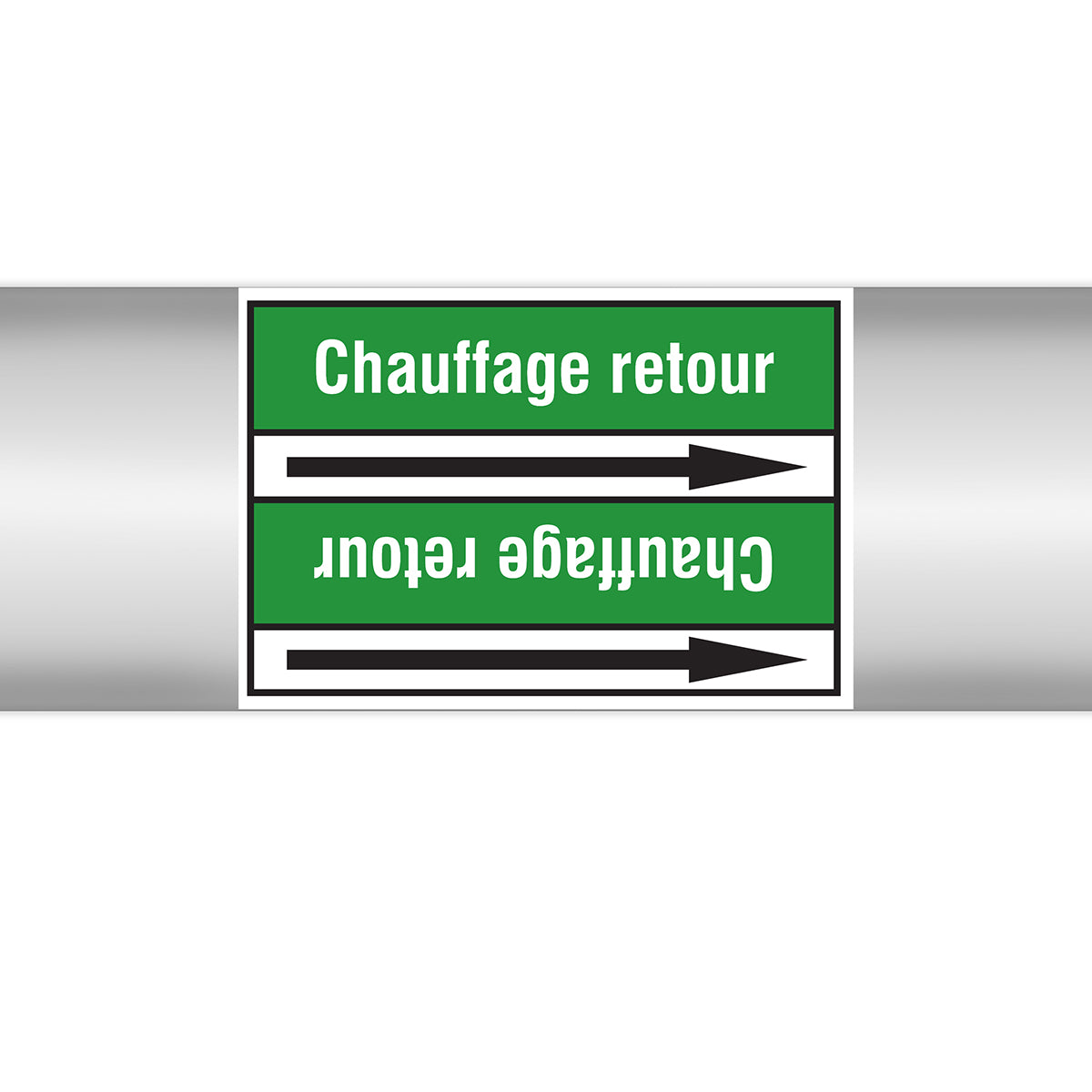 Marqueurs en rouleau continu, sans pictogramme - Chauffage return (produit francophone)