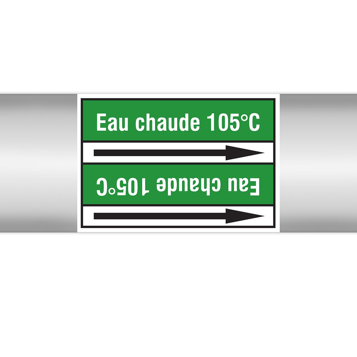 Marqueurs en rouleau continu, sans pictogramme - Eau hot 105°C (product francophone)
