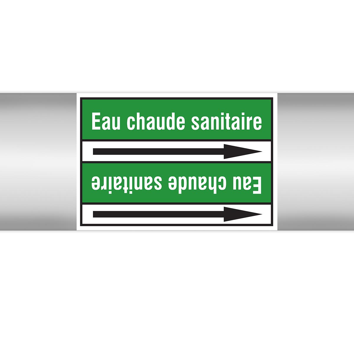 Marqueurs en rouleau continu, sans pictogramme - Eau hot sanitaire (produit francophone)