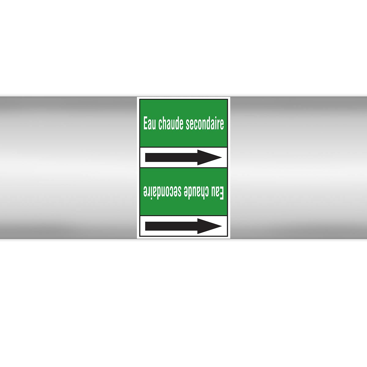 Marqueurs en rouleau continu, sans pictogramme - Eau chaude secondaire (produit francophone)