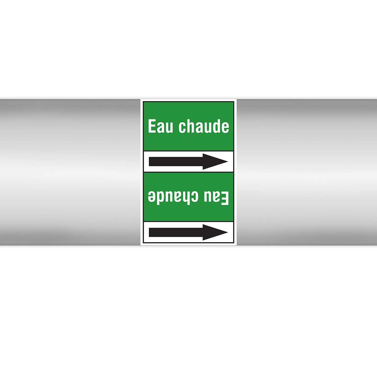 Marqueurs en rouleau continu, sans pictogramme - Eau chaude (product francophone)