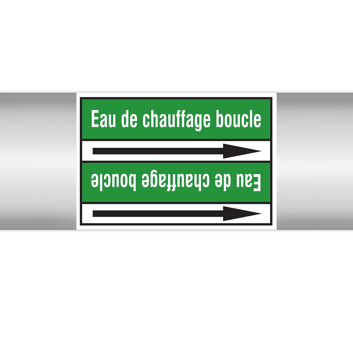 Marqueurs en rouleau continu, sans pictogramme - Eau de chauffage boucle (product francophone)