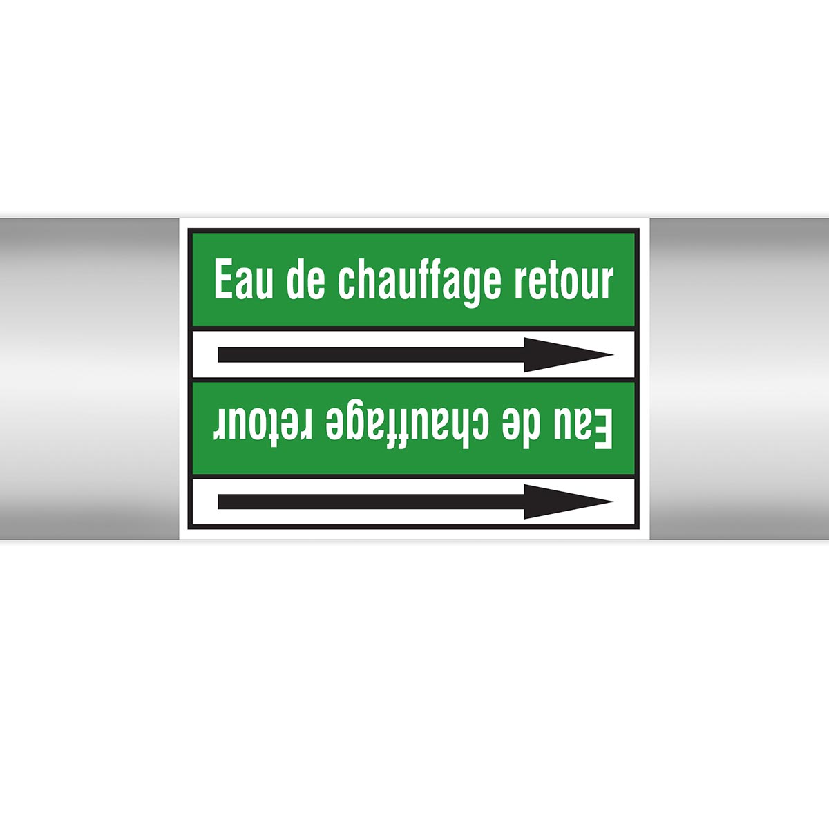 Marqueurs en rouleau continu, sans pictogramme - Eau de chauffage retour (produit francophone)