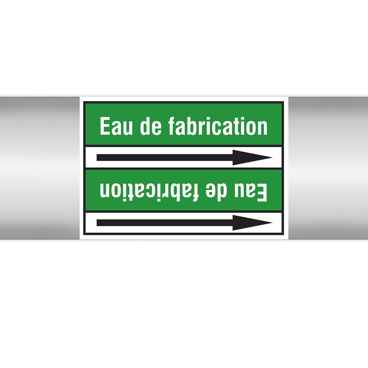 Marqueurs en rouleau continu, sans pictogramme - Eau de fabrication (produit francophone)