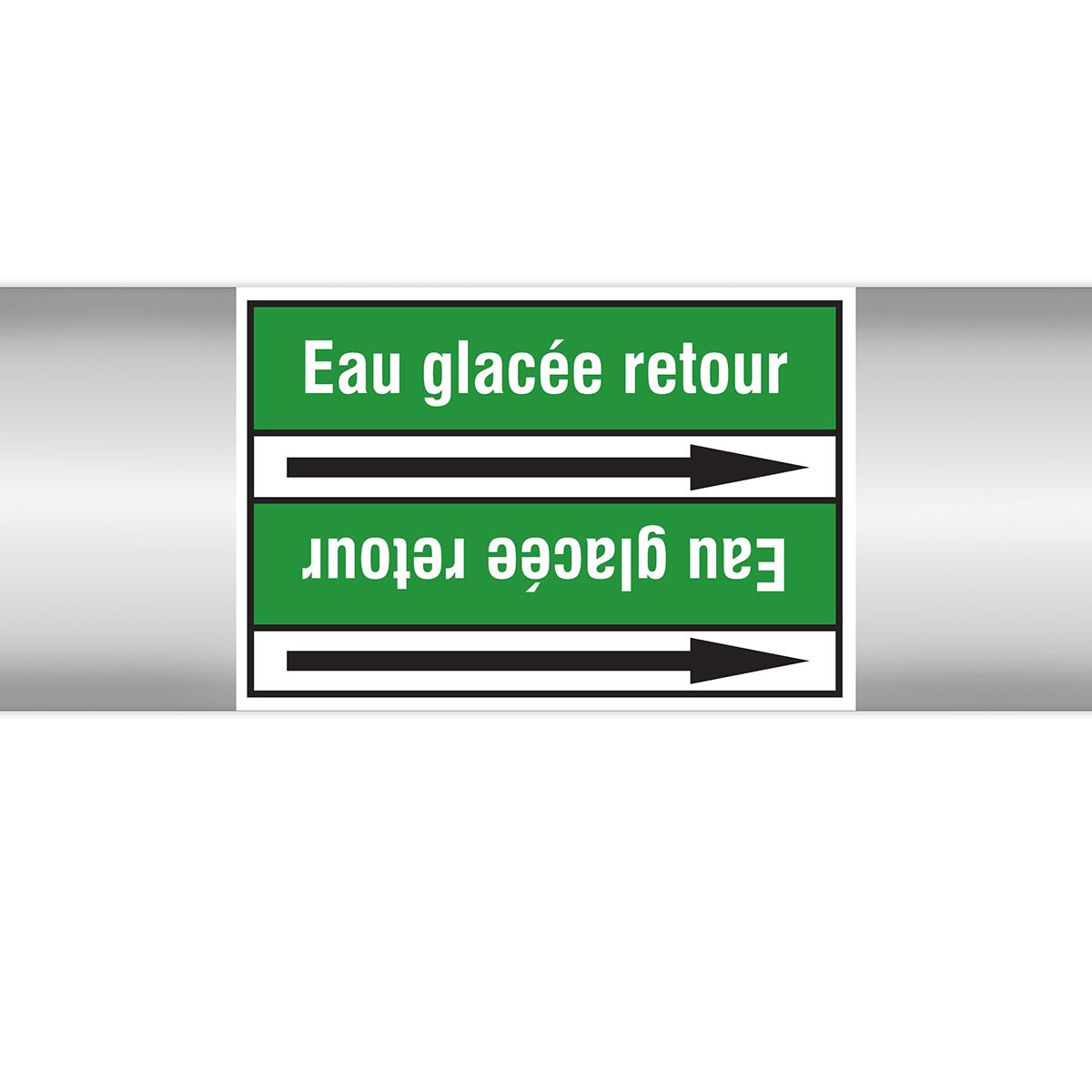 Marqueurs en rouleau continu, sans pictogramme - Eau glacée retour (product francophone)