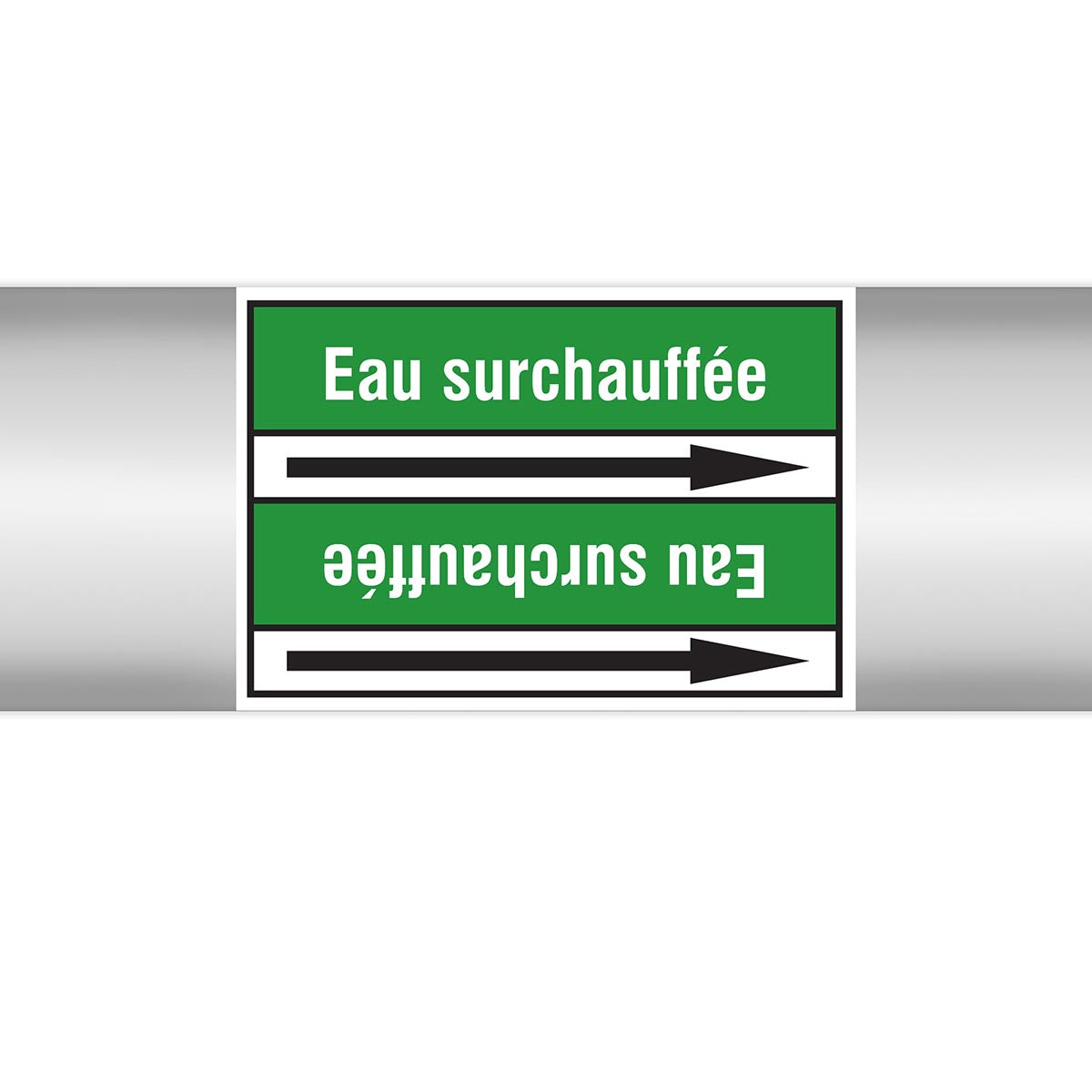 Marqueurs en rouleau continu, sans pictogramme - Eau surchauffée (product francophone)