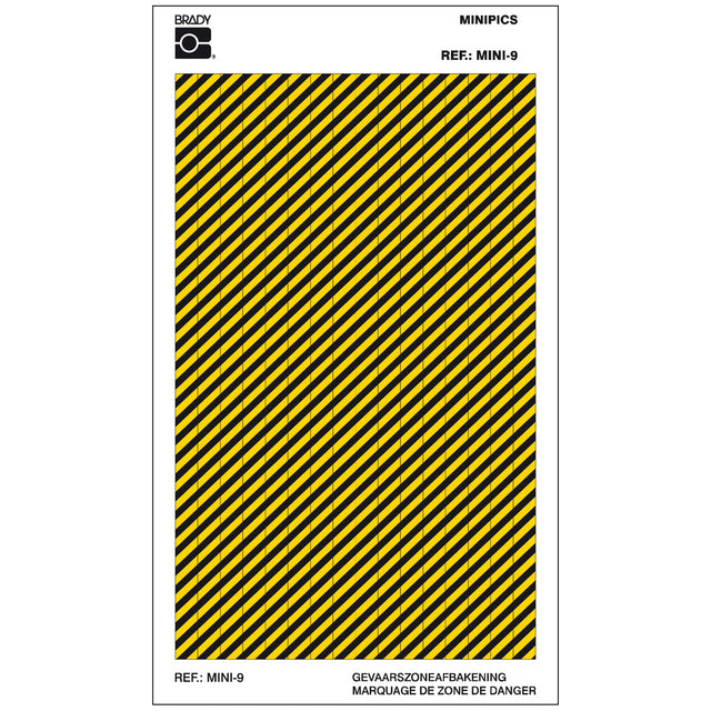 Safety Signs Minipiktogramme: Kombi-Karten - Mini 9: Warnflächen