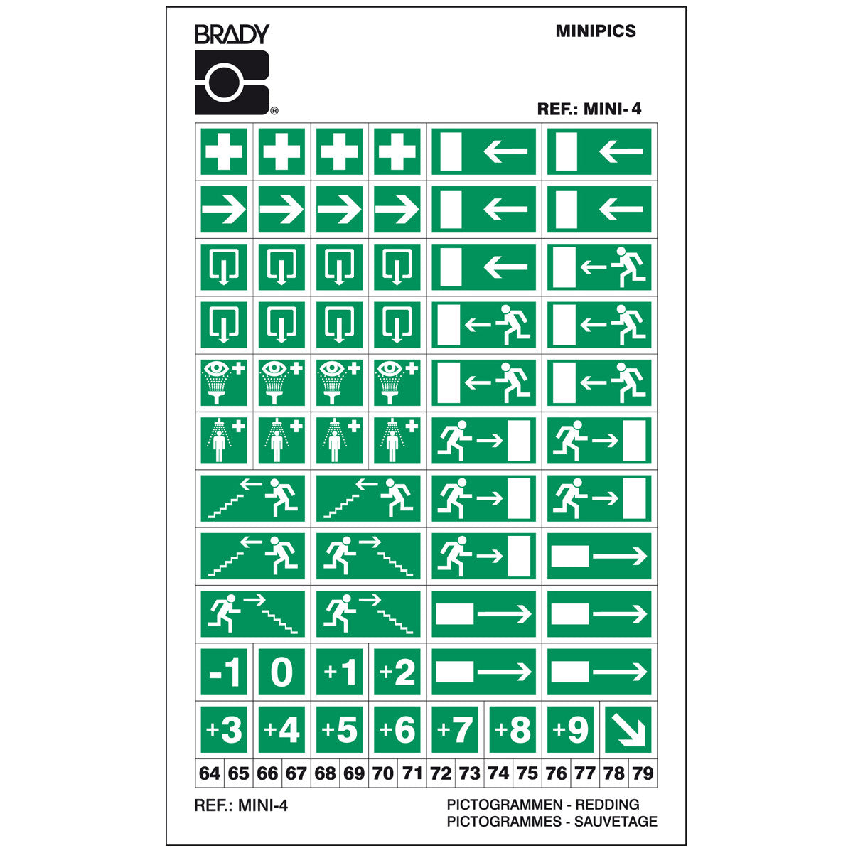 Safety Signs Minipiktogramme: Kombi-Karten - Mini 4: Rettungsschilder