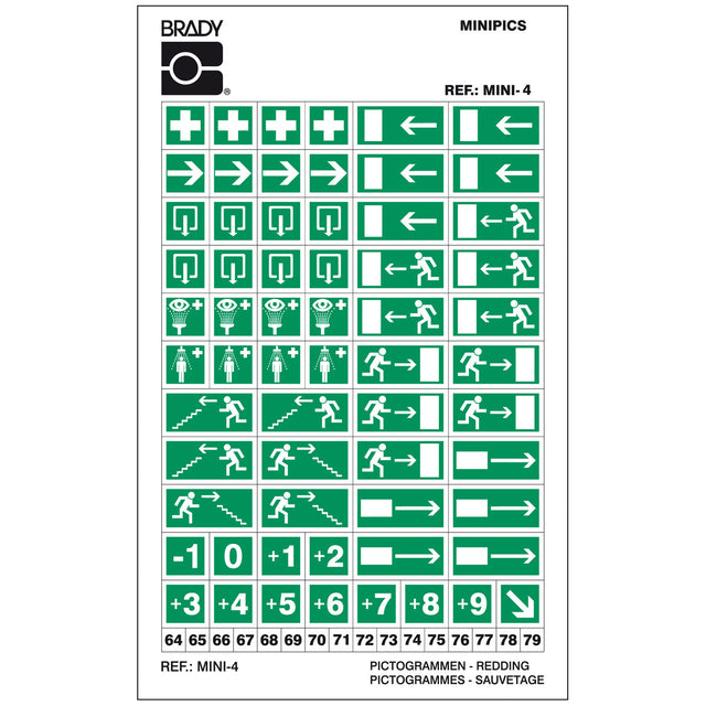 Safety Signs Minipiktogramme: Kombi-Karten - Mini 4: Rettungsschilder