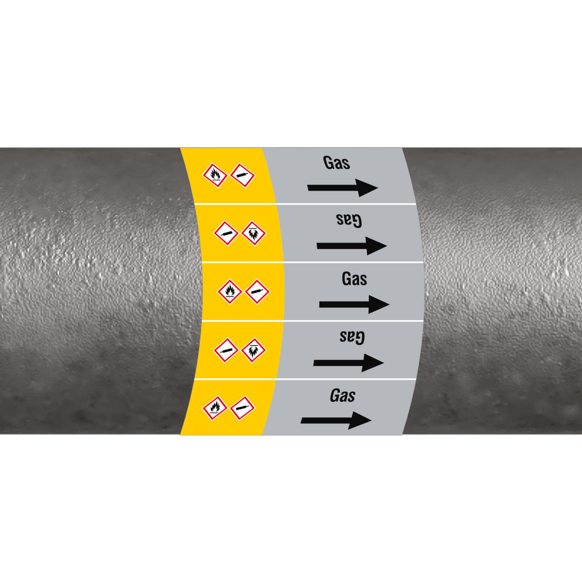 ISO 20560 Pipe Markers - Gas