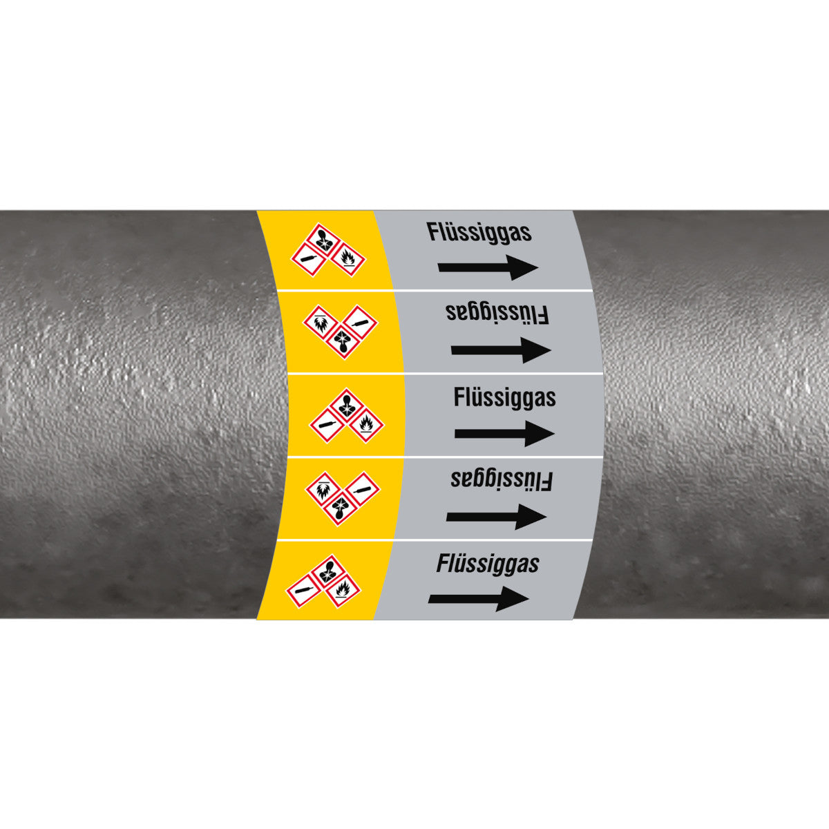 ISO 20560 Pipe Markers - Gas