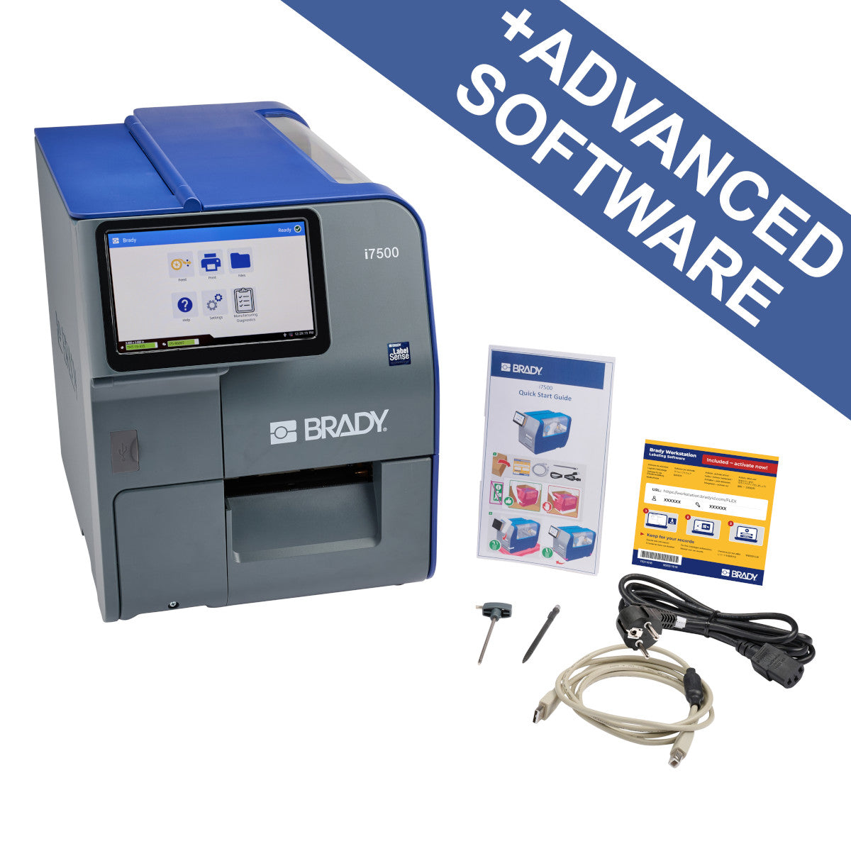 i7500 Industrial Label Printer 300 dpi - EU + Brady Workstation Suite
