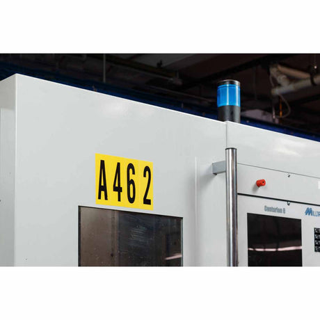 Gleiche Zahlen oder Buchstaben auf einer Karte, Schwarz auf Gelb, 44 x 127 mm - W