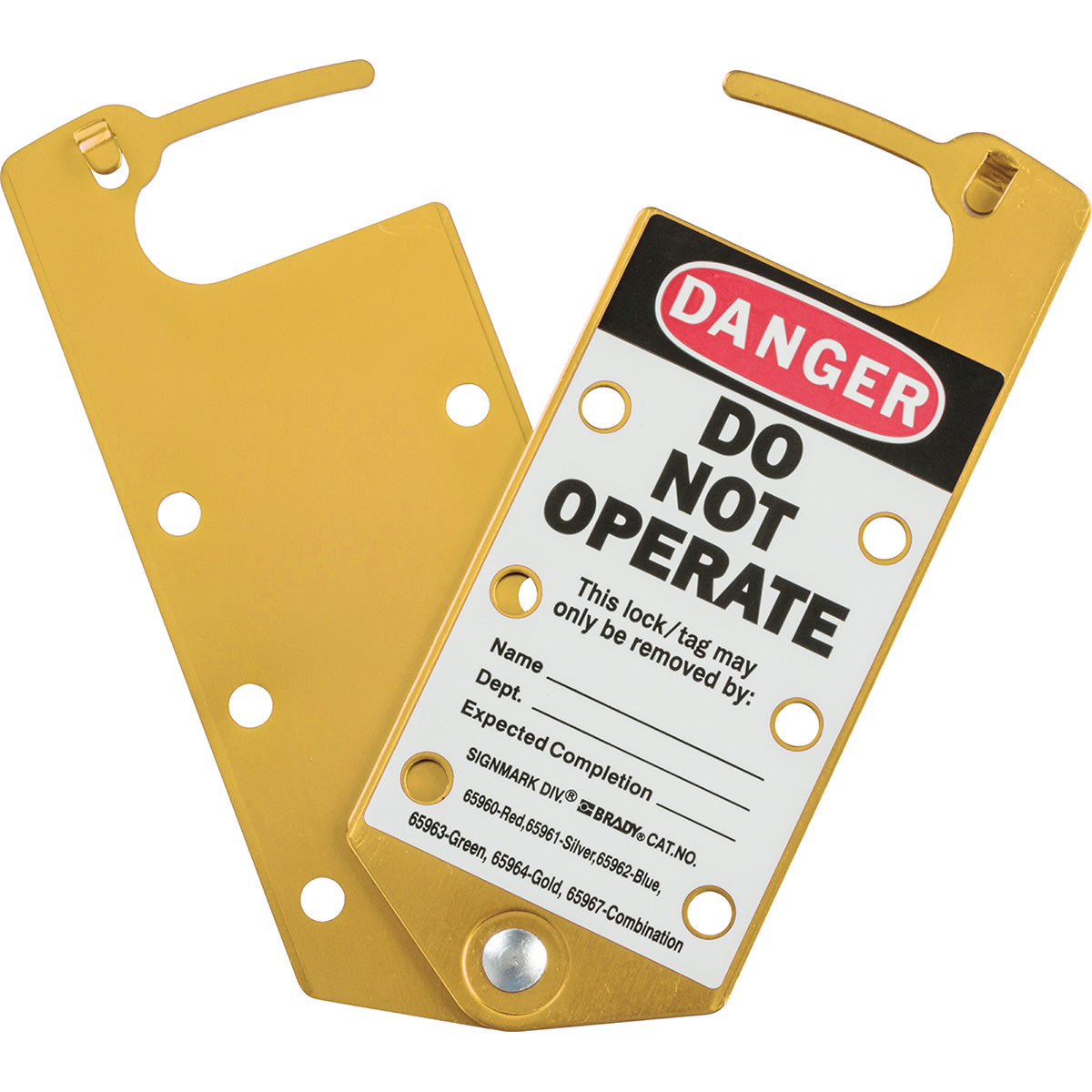 Beschriftbare Blockierbügel zur Gruppen-Absperrung