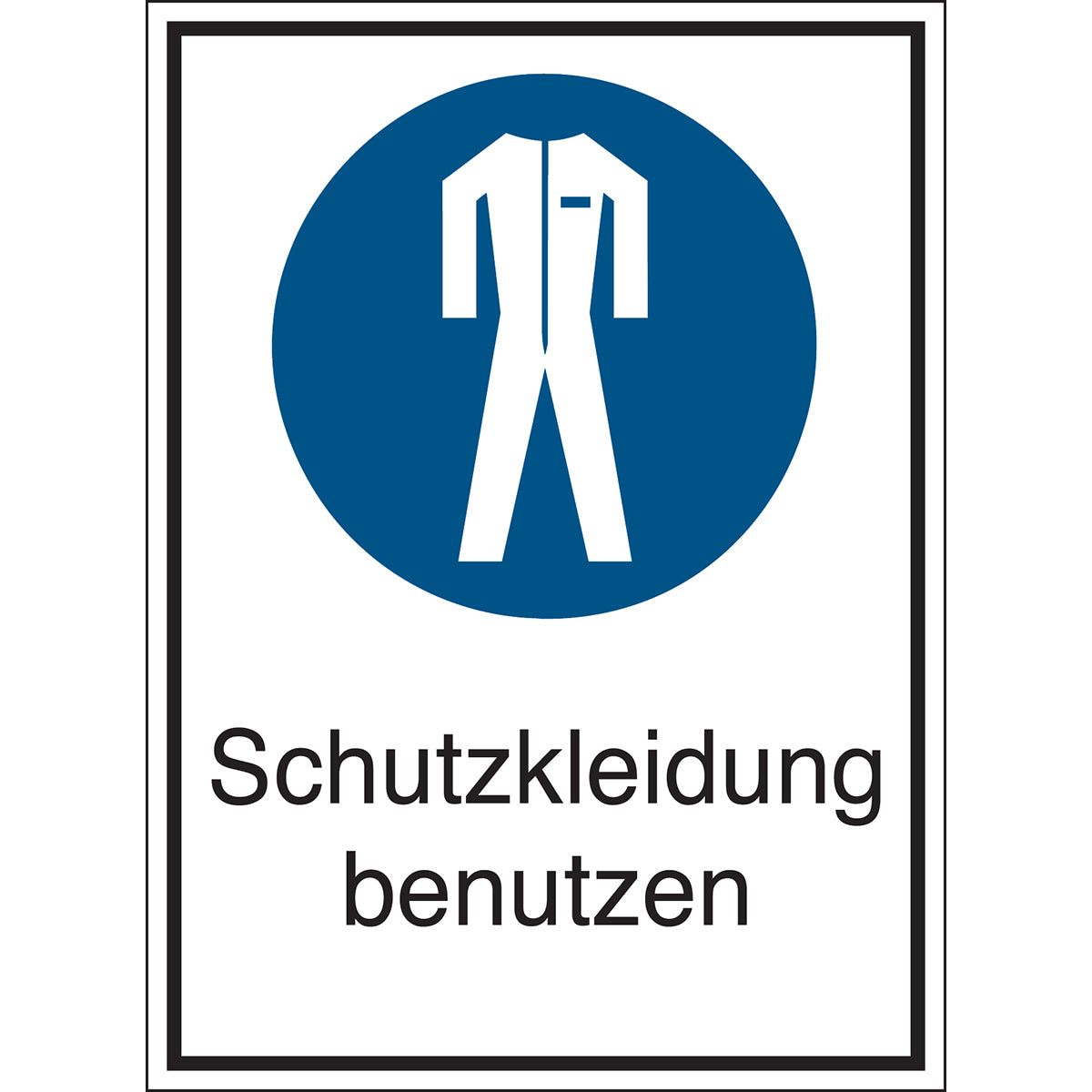 Gebotsschilder - Schutzkleidung benutzen