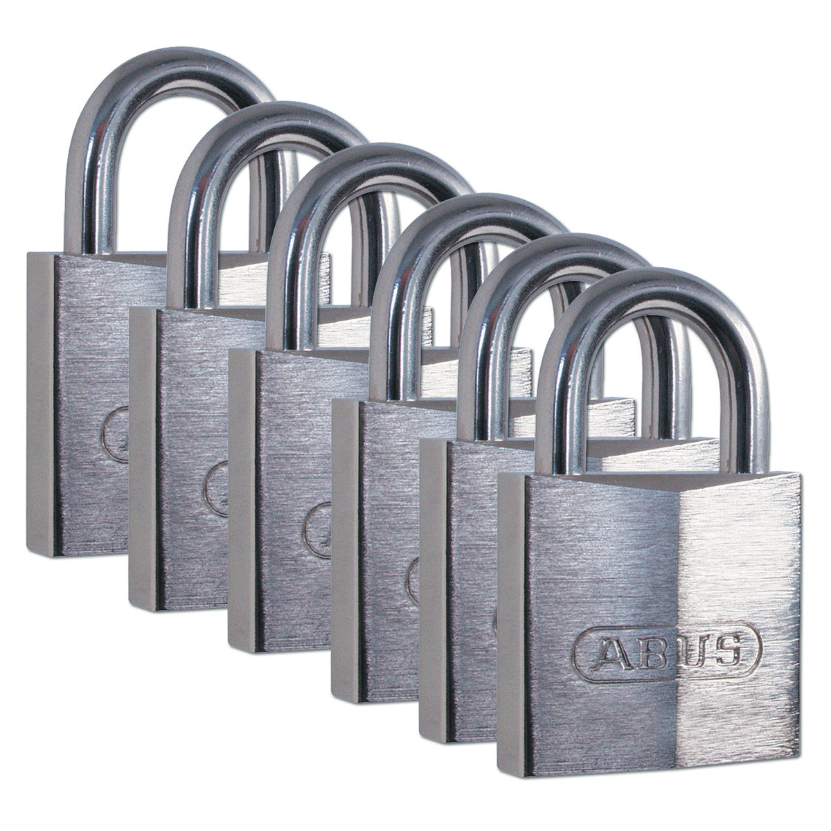 Messingschlösser, 49 mm, Bügel aus rostfreiem Stahl (6 Stück/Packung)