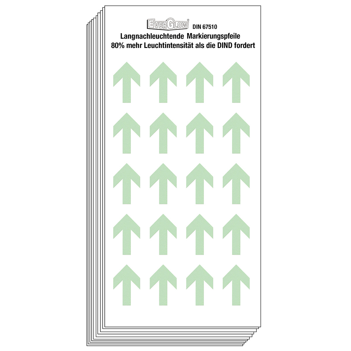 Photoluminescent marker arrows on bow