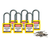 Kompakte Brady Sicherheitsschlösser mit einem Bügel von 38 mm - Keyed Different