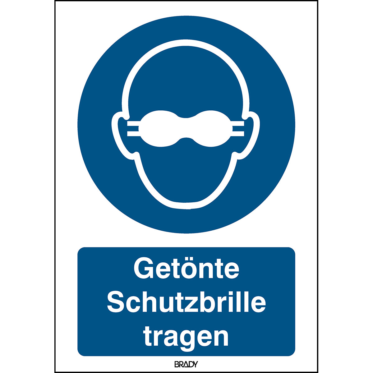 ISO 7010 Zeichen - getönte Schutzbrille tragen