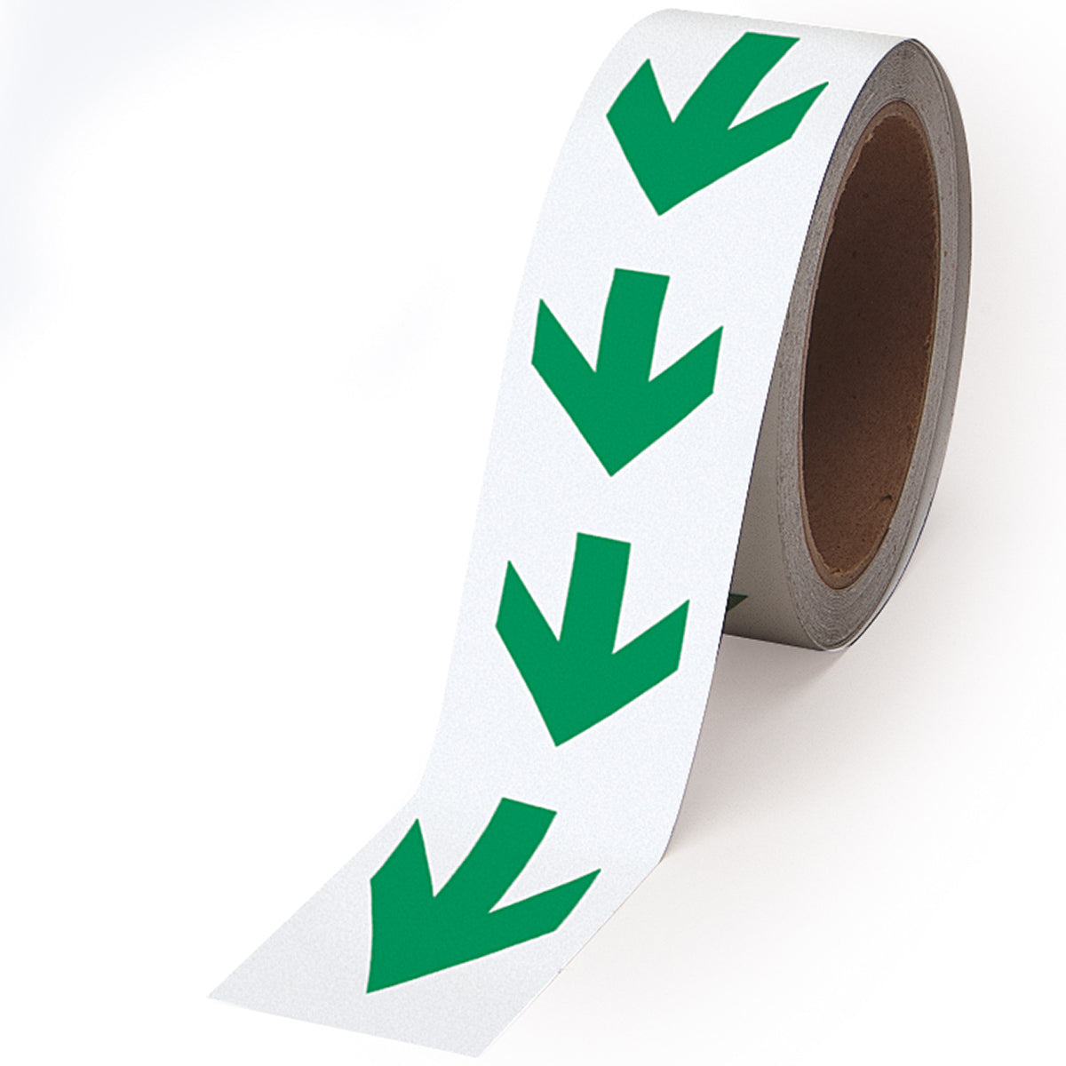 Photoluminescent directional arrow bands, arrow-shaped