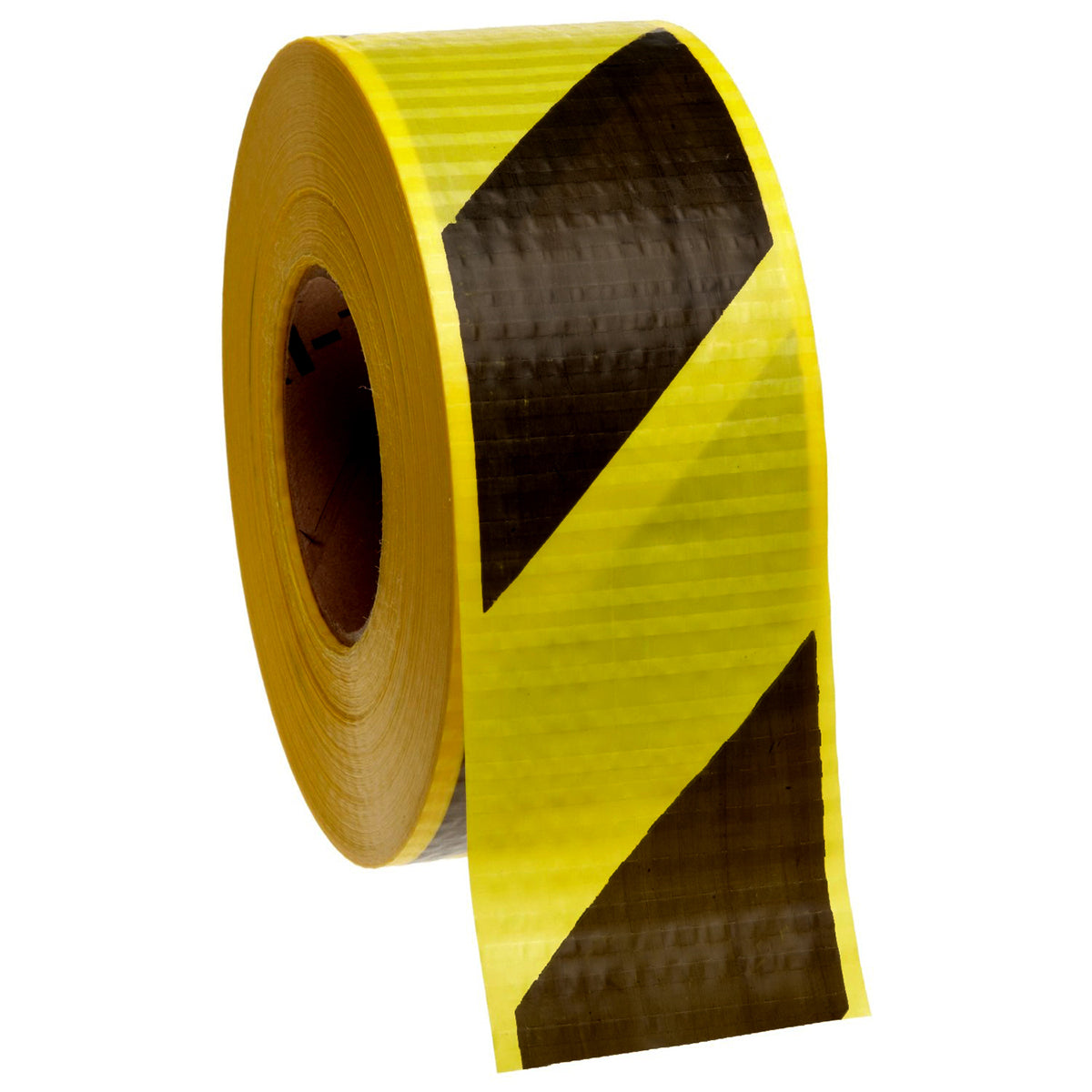 Verstärktes Absperrband - Schwarz/Gelb - 75 mm x 100 m