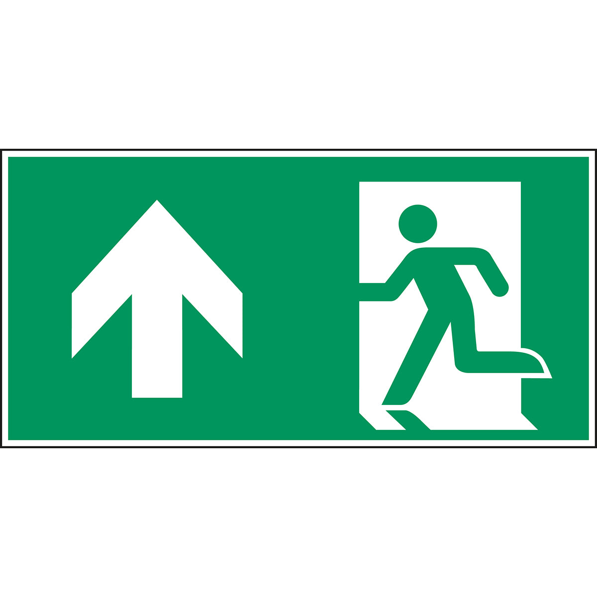 Notausgang (links) – ISO 7010