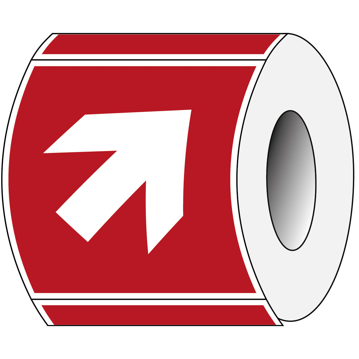 ISO safety sign - diagonal direction indication