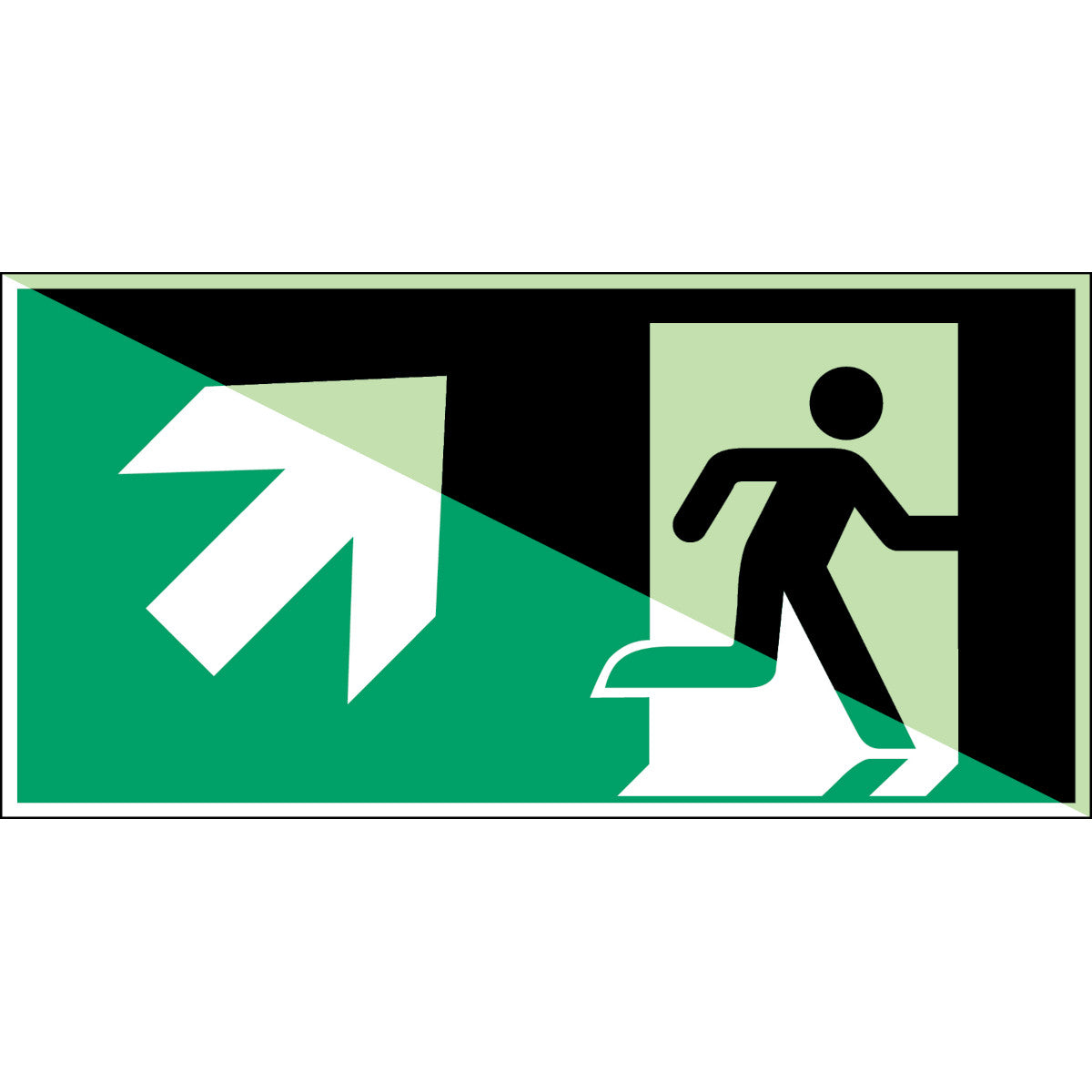 Im Dunkeln phosphoreszierendes Sicherheitspiktogramm