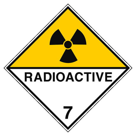 Aufkleber für den Transport gefährlicher Güter - Radioactive Stoffe