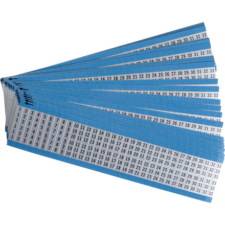 Kabelkennzeichnungskarten - fortlaufende Zahlen