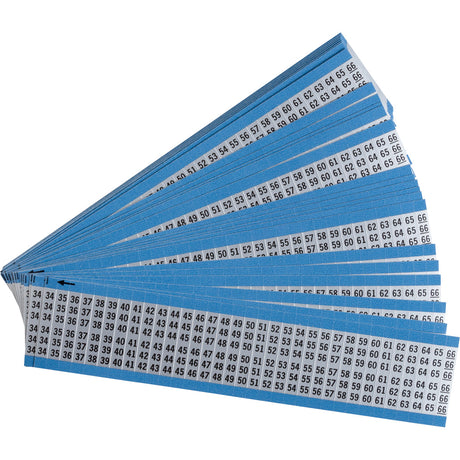 Kabelkennzeichnungskarten - fortlaufende Zahlen