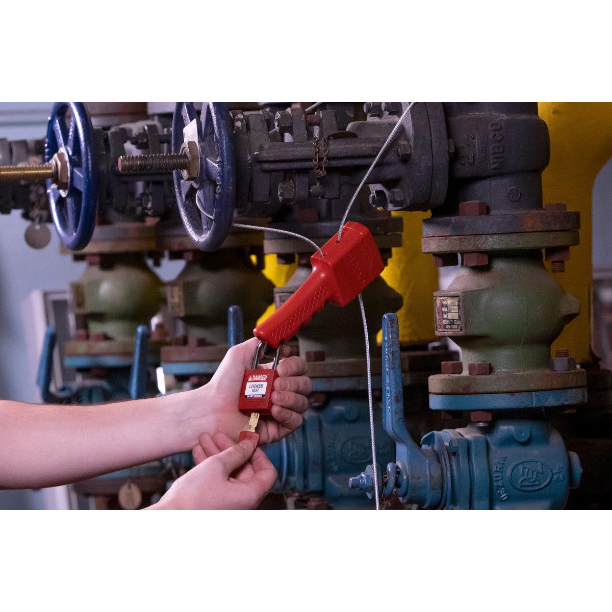 Allzweck-Kabelverriegelungssystem mit ummanteltem Stahlkabel, 0,91 m