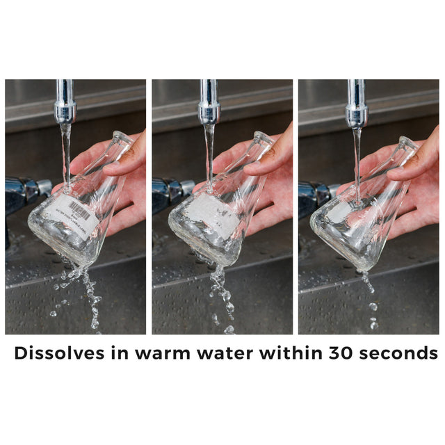 Endlosmaterial-Spender mit Trägermaterialentferner und Set mit wasserlöslichen Etiketten