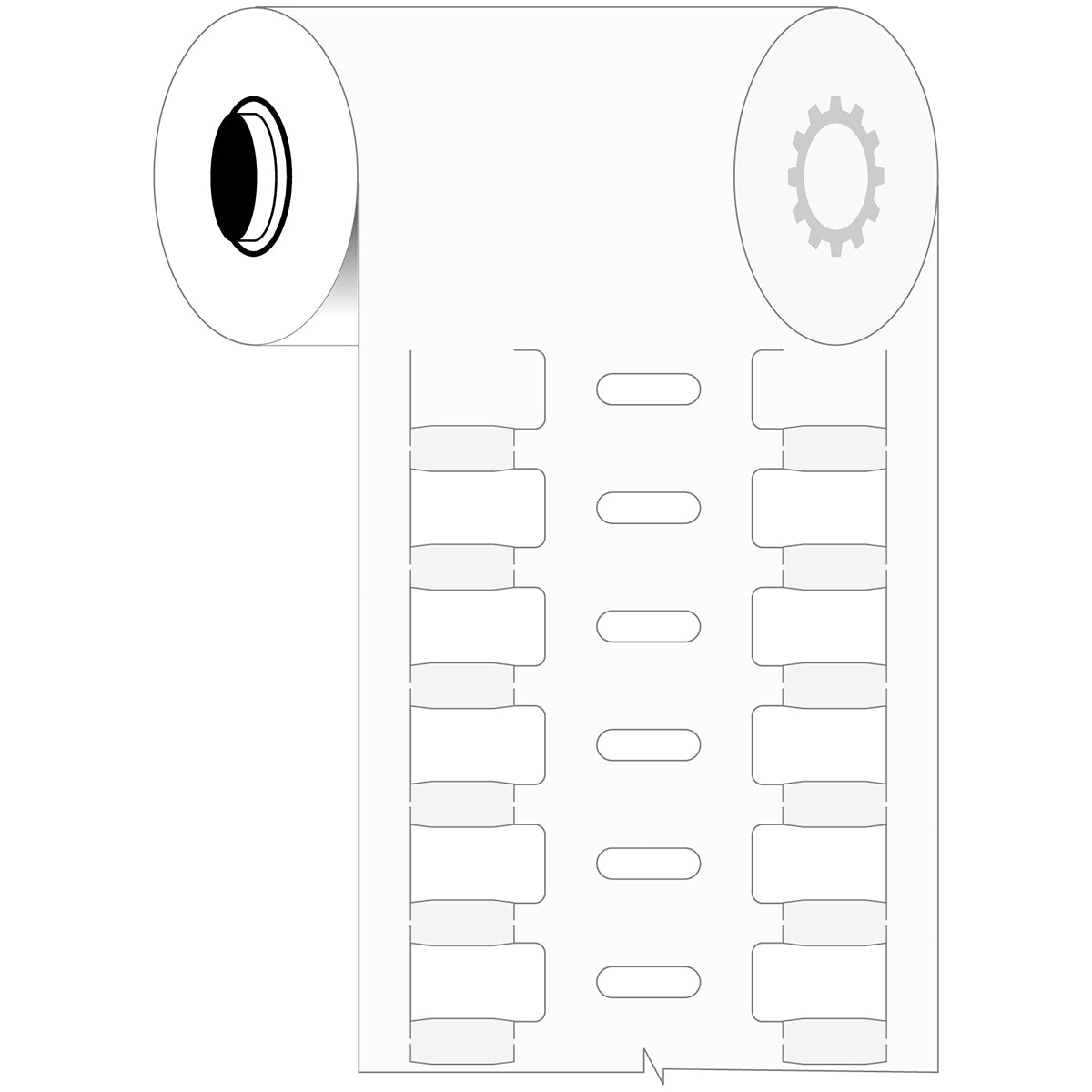Für den Thermotransferdruck geeignete, feste DuraSleeve-Einsteckschilder für die Kabelkennzeichnung