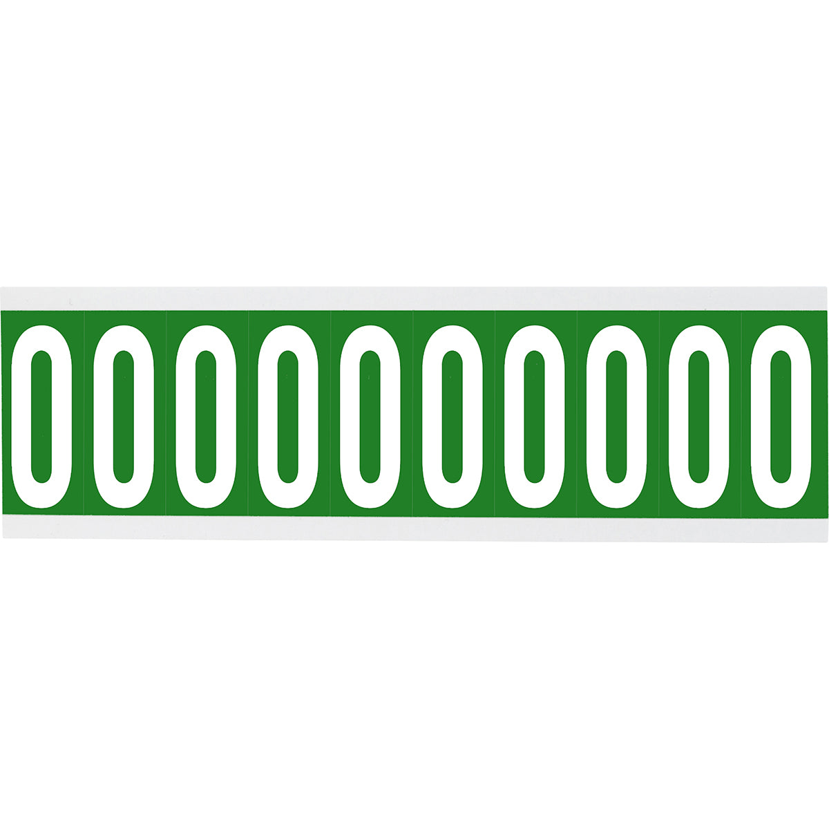 Numbers or letters on card - 22 x 38 mm White/Green - 0