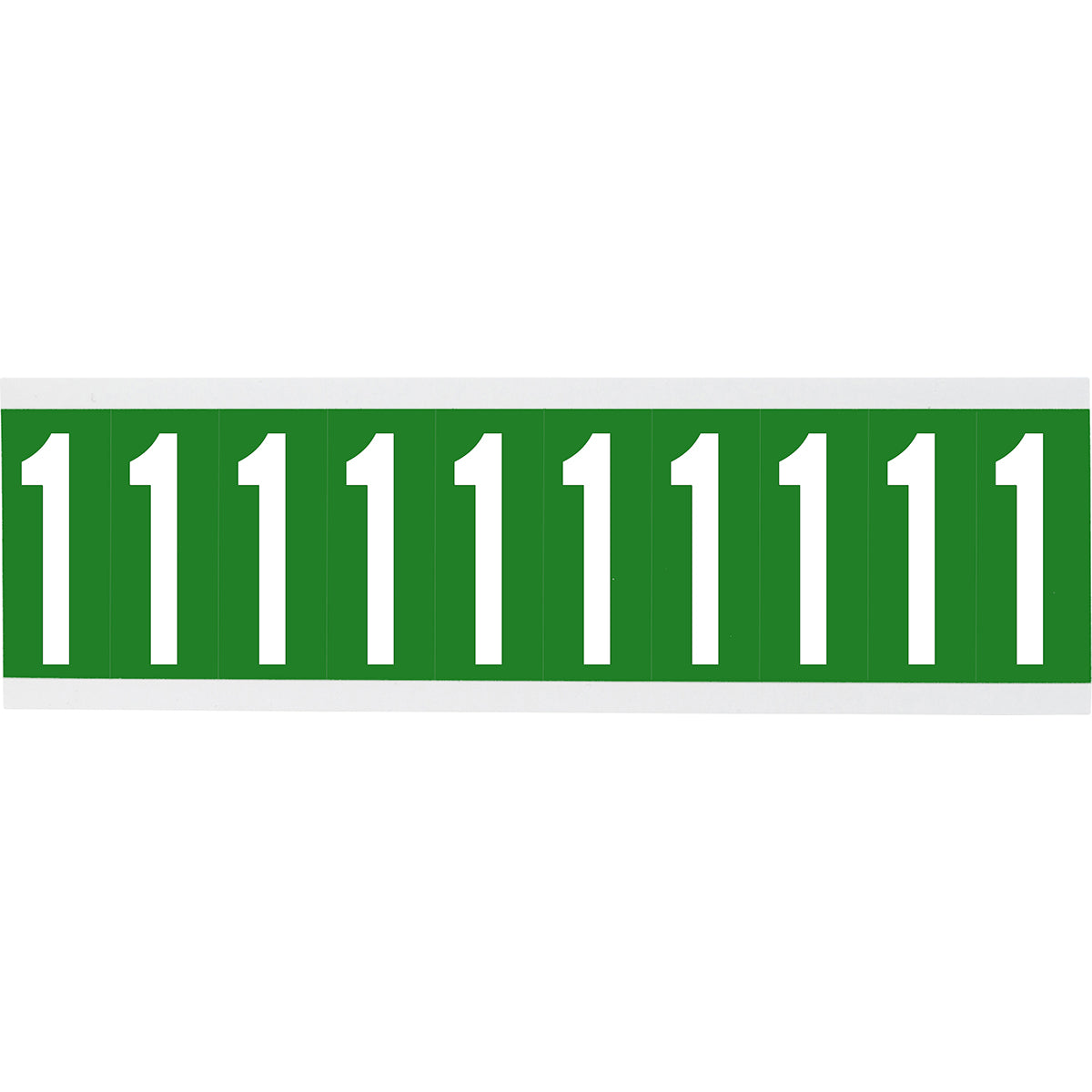 Numbers or letters on card - 22 x 38 mm White/Green - 1