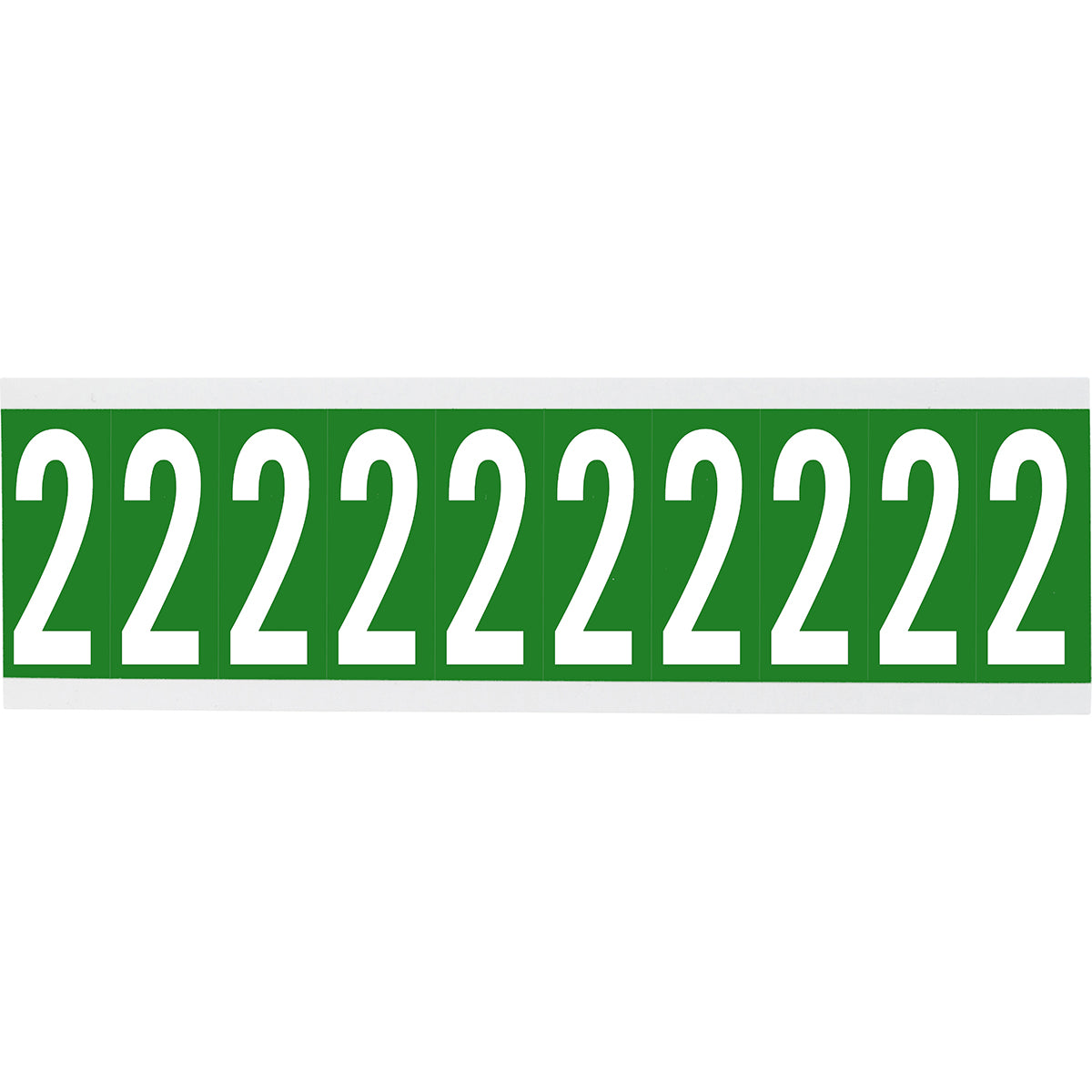 Zahlen oder Buchstaben auf Karte - 22 x 38 mm Weiss/Grün - 2