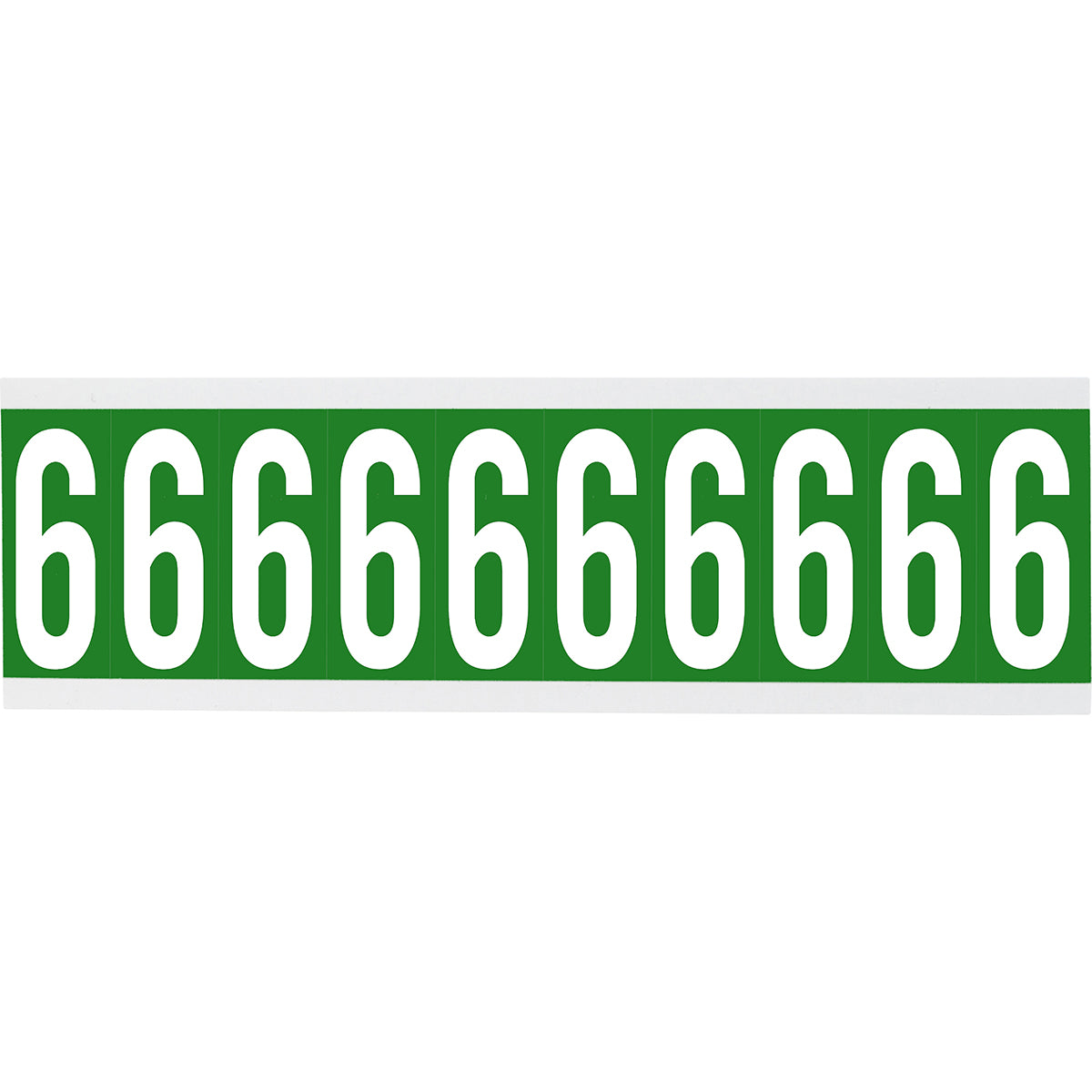 Chiffres ou lettres sur carte - 22 x 38 mm Blanc/Vert - 6