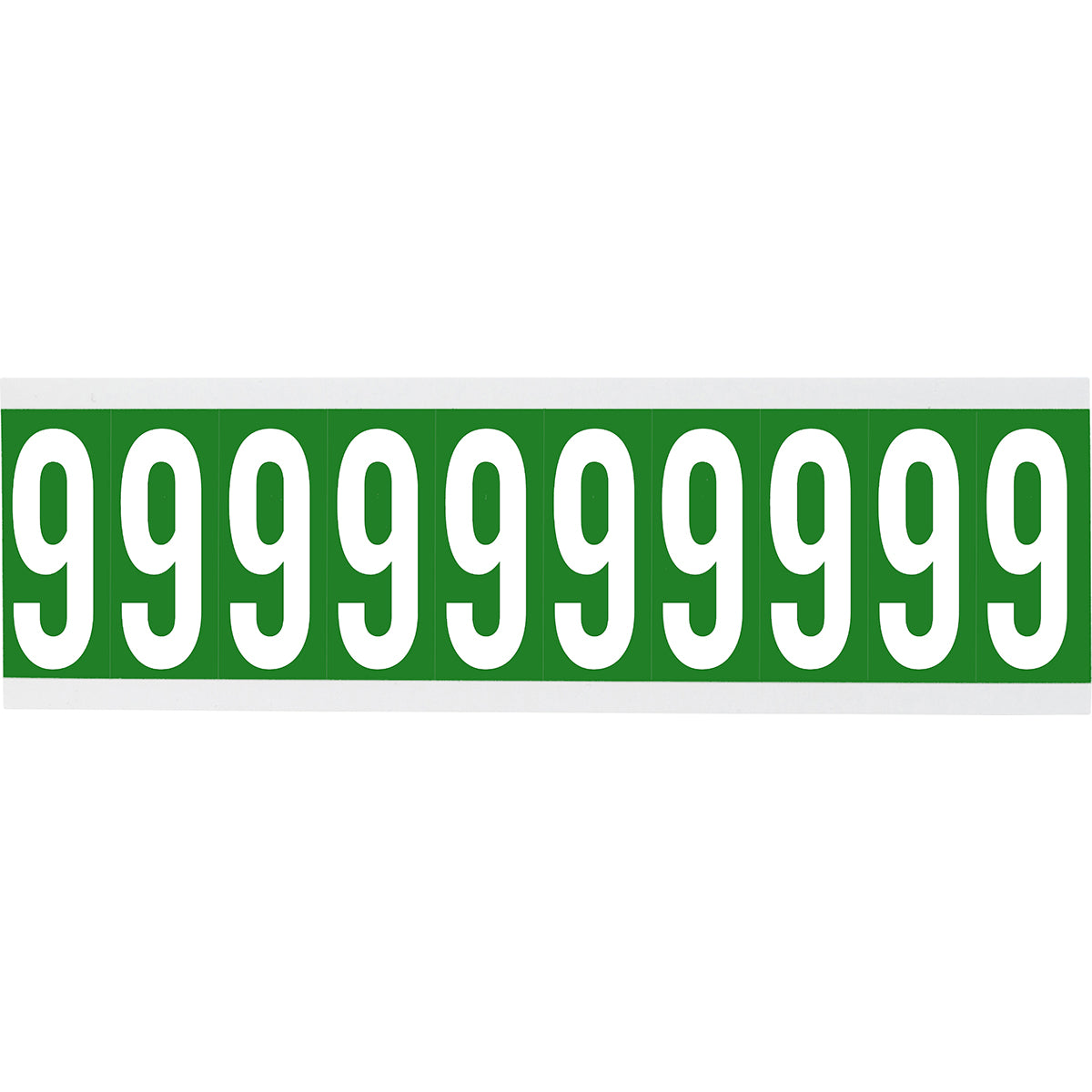 Chiffres ou lettres sur carte - 22 x 38 mm Blanc/Vert - 9
