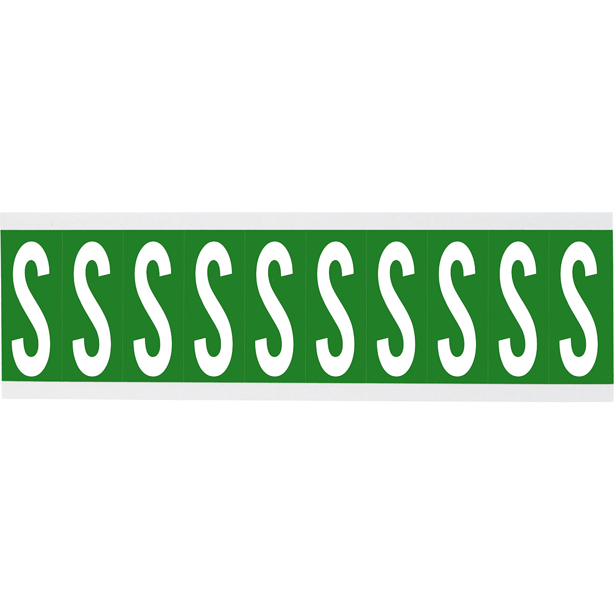 Chiffres ou lettres sur carte - 22 x 38 mm Blanc/Vert - S