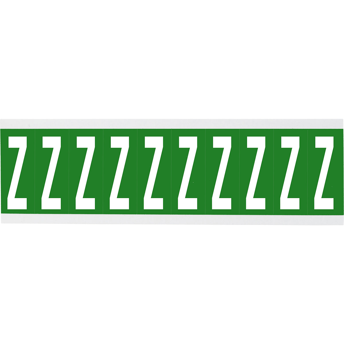 Chiffres ou lettres sur carte - 22 x 38 mm Blanc/Vert - Z