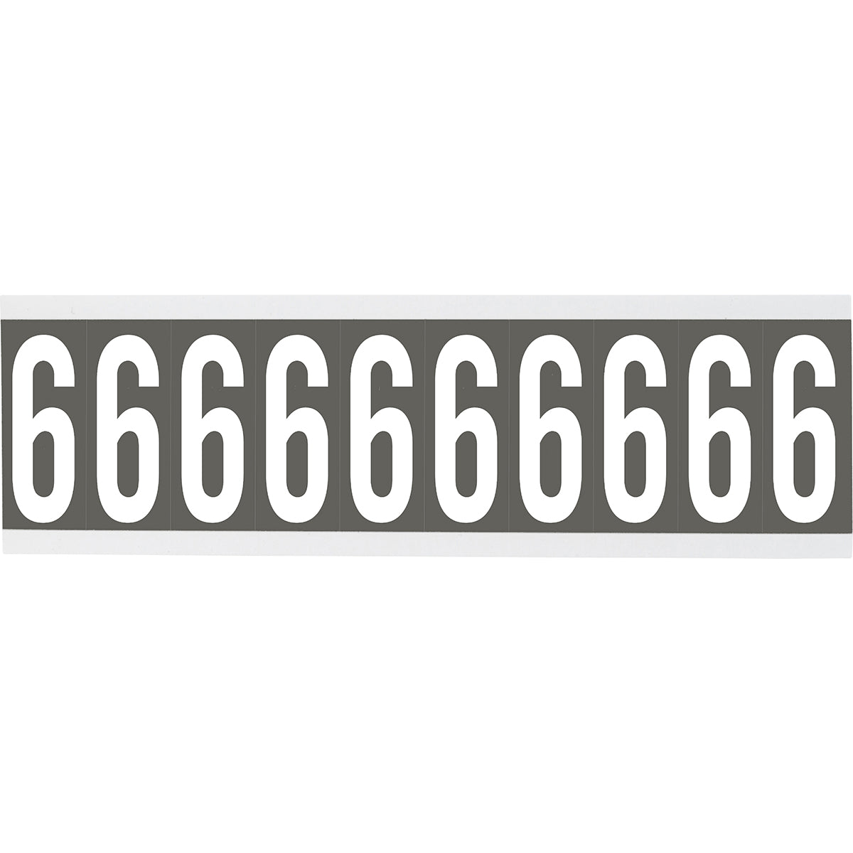 Zahlen oder Buchstaben auf Karte - 22 x 38 mm Weiss/Grau - 6