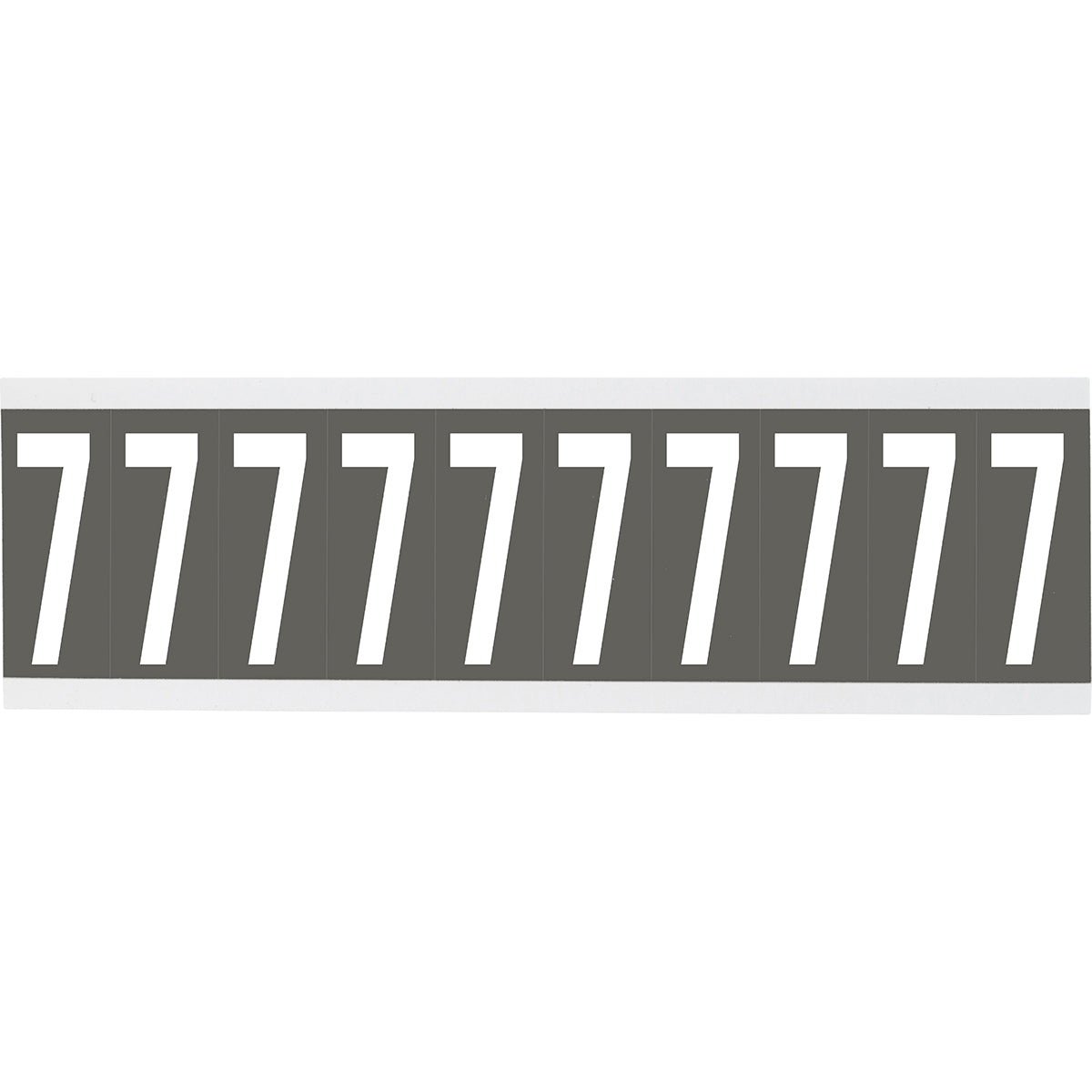 Numbers or letters on card - 22 x 38 mm White/Grey - 7